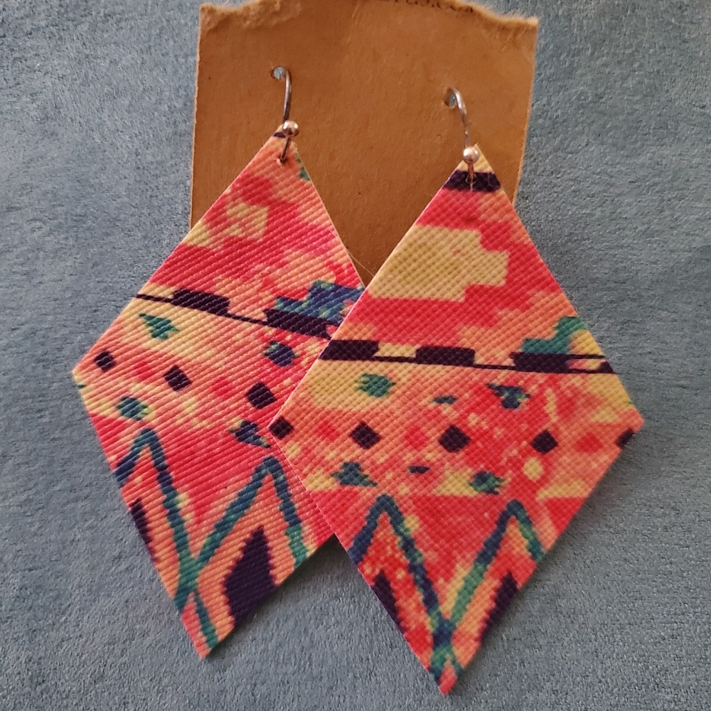 Leather punch earring. Multi style